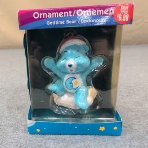 2005 Care Bears Bedtime Bear Ornament‎ Les Calinours Blue Moon Star NOS
